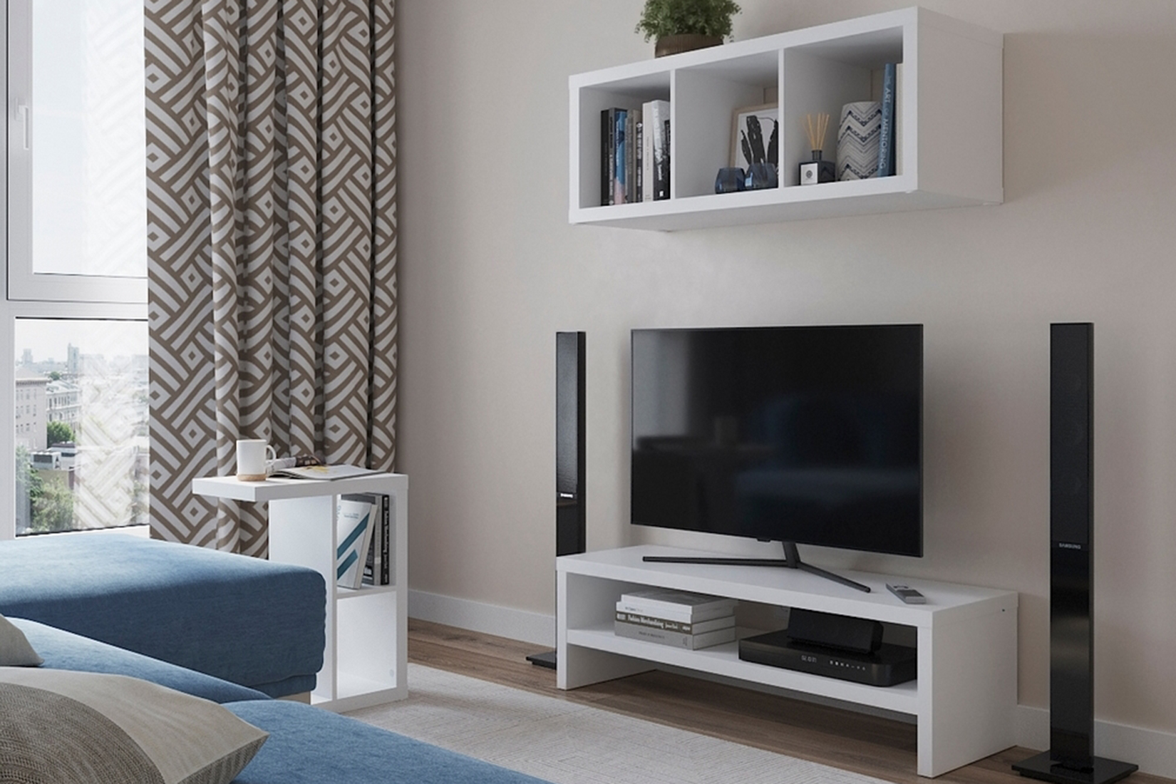 Энкель ТВ12 ТВ-тумба Белый