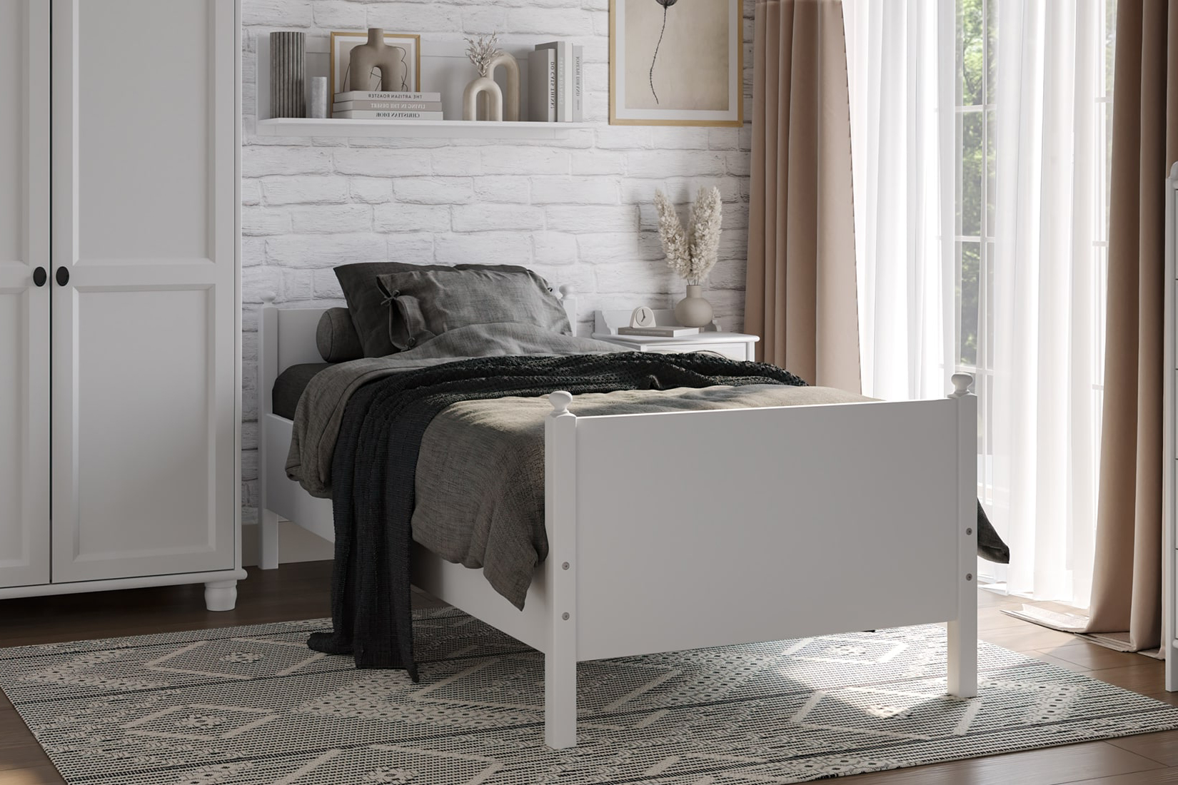 Вествик Каркас кровати 90х200 Белый лак