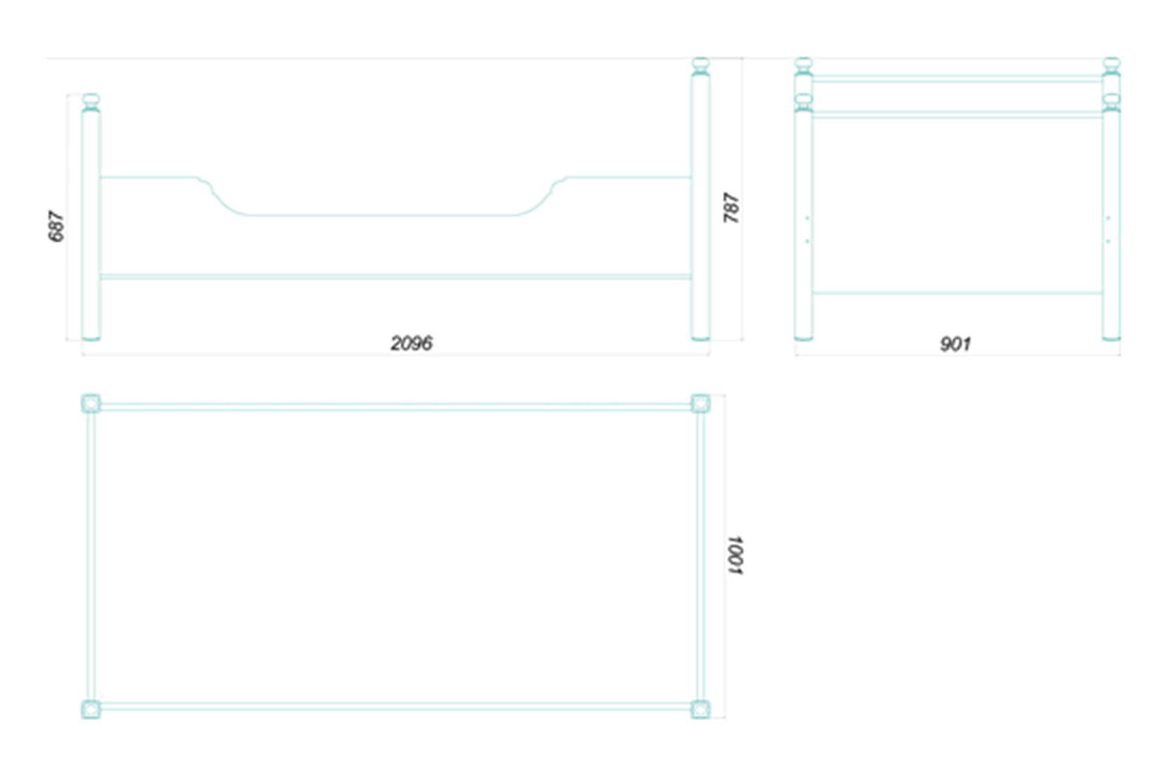 Вествик Каркас кровати 90х200 Белый лак