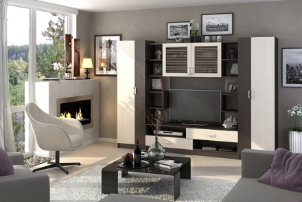 Марта 2 Стенка венге/дуб белфорт