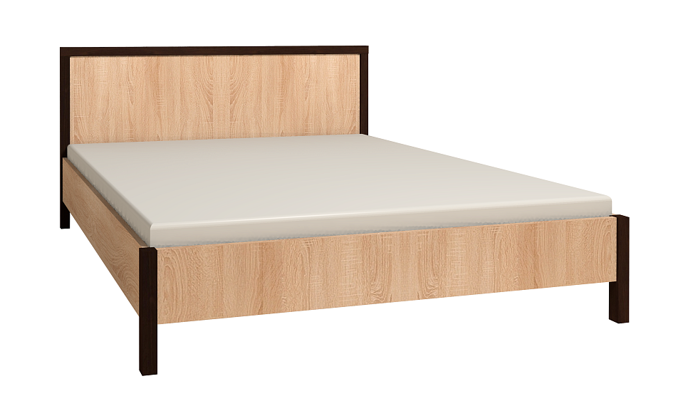 Кровать с ортопедическим основанием (дерево) Bauhaus 3 140х200, дуб сонома