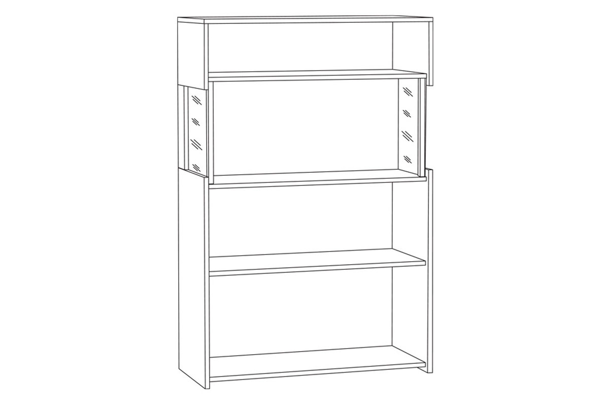 Трувор Витрина 13.306 Дуб гранж песочный/Интра