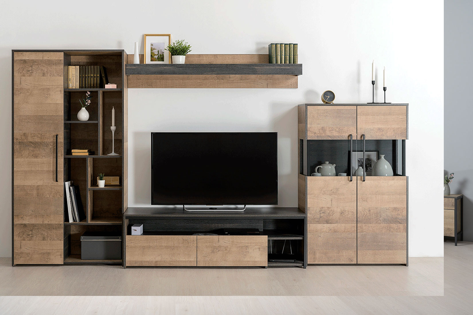 Трувор Витрина 13.306 Дуб гранж песочный/Интра