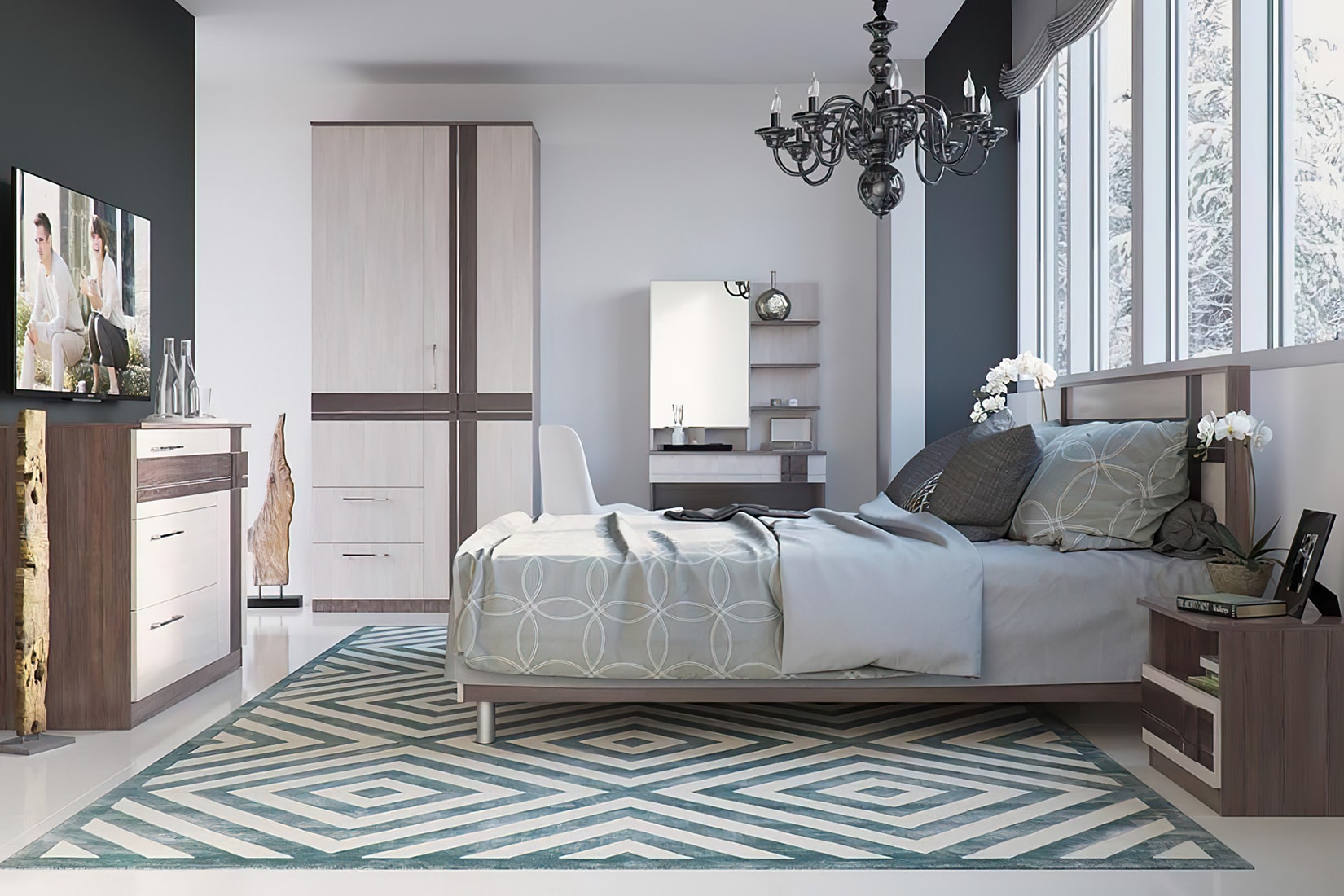 Презент спальня Бодега светлый\Бодега темный