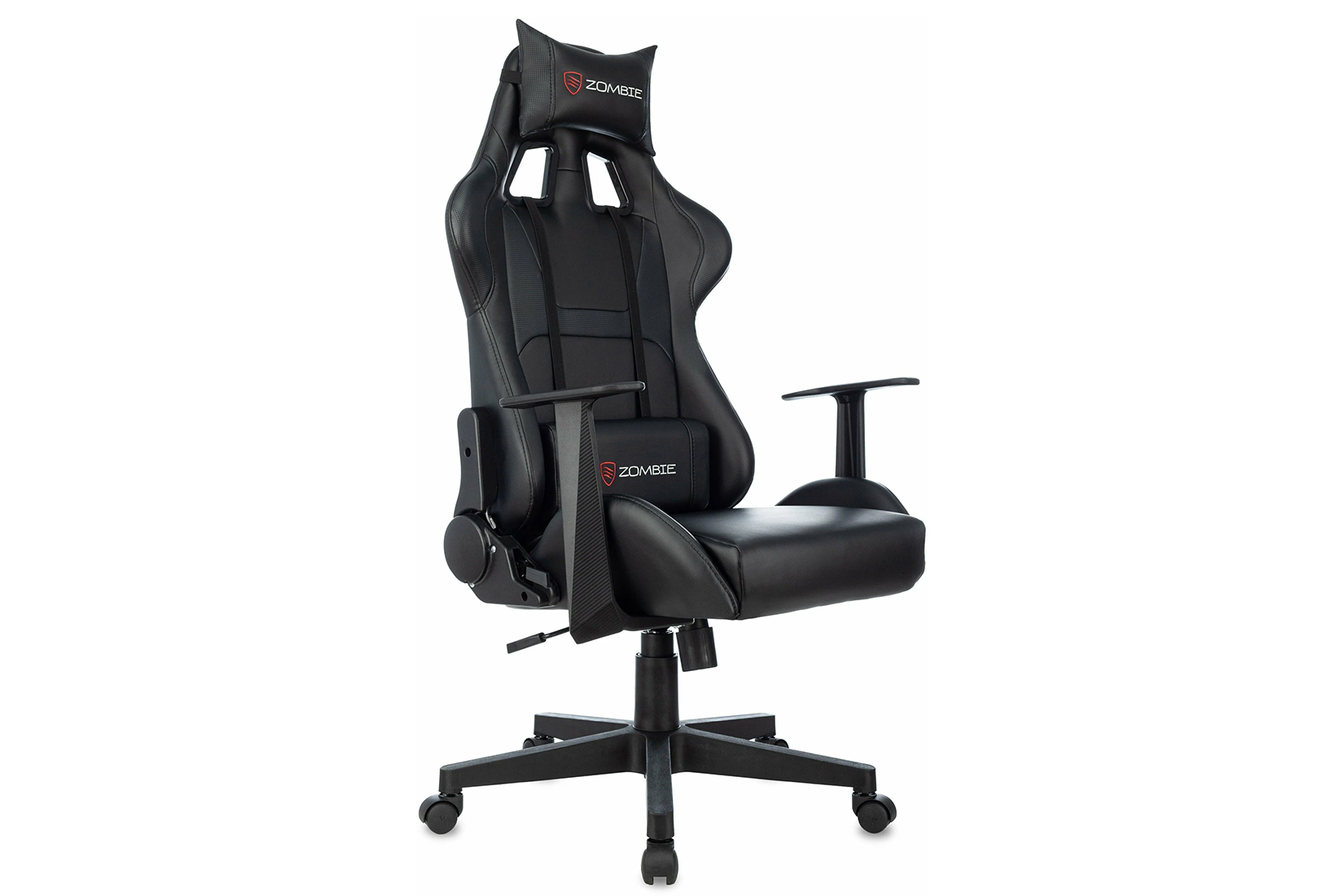 Бюрократ Zombie VIKING PENTA B Кресло игровое c подголовником Экокожа Чёрный