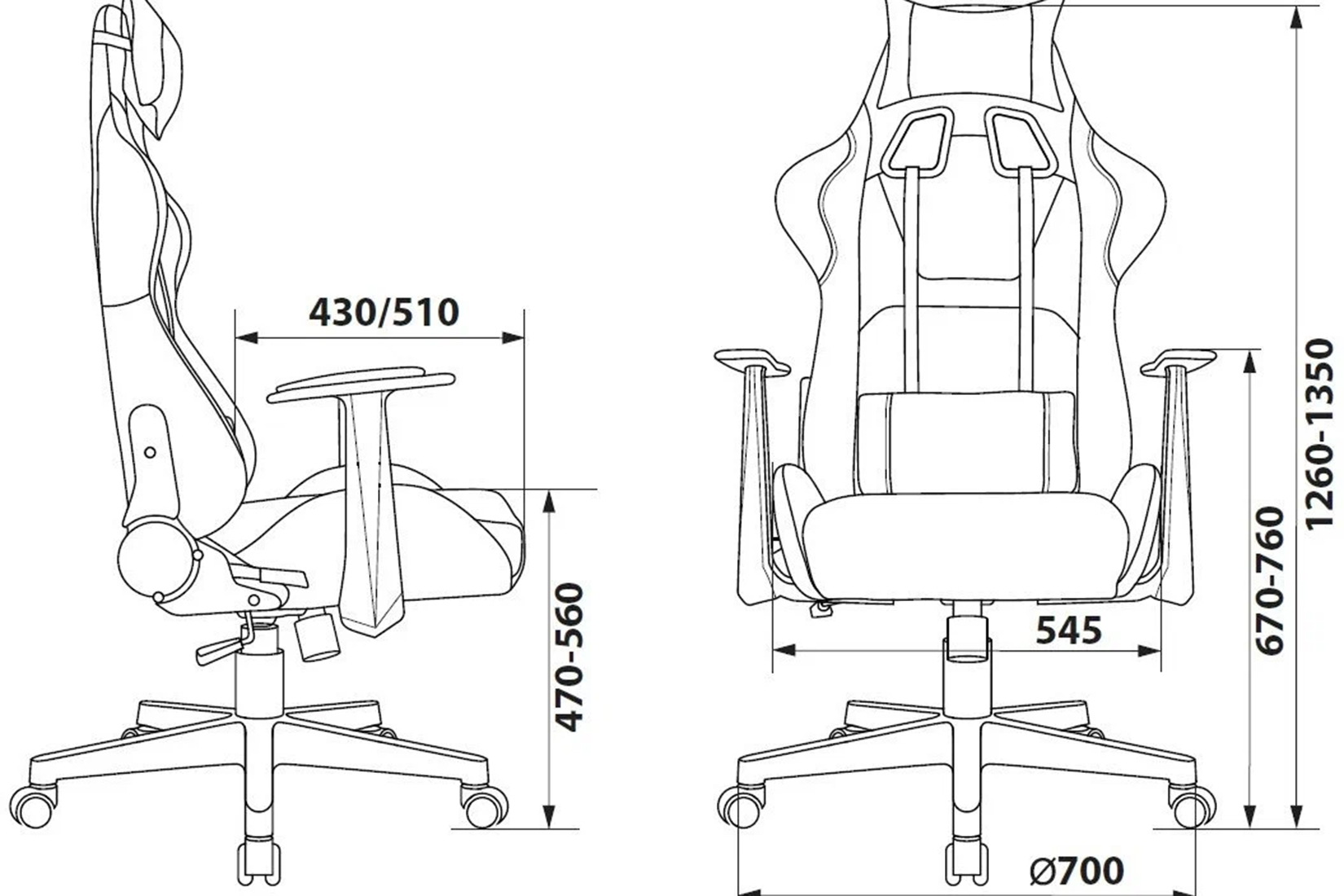 Бюрократ Zombie VIKING PENTA B Кресло игровое c подголовником Экокожа Чёрный