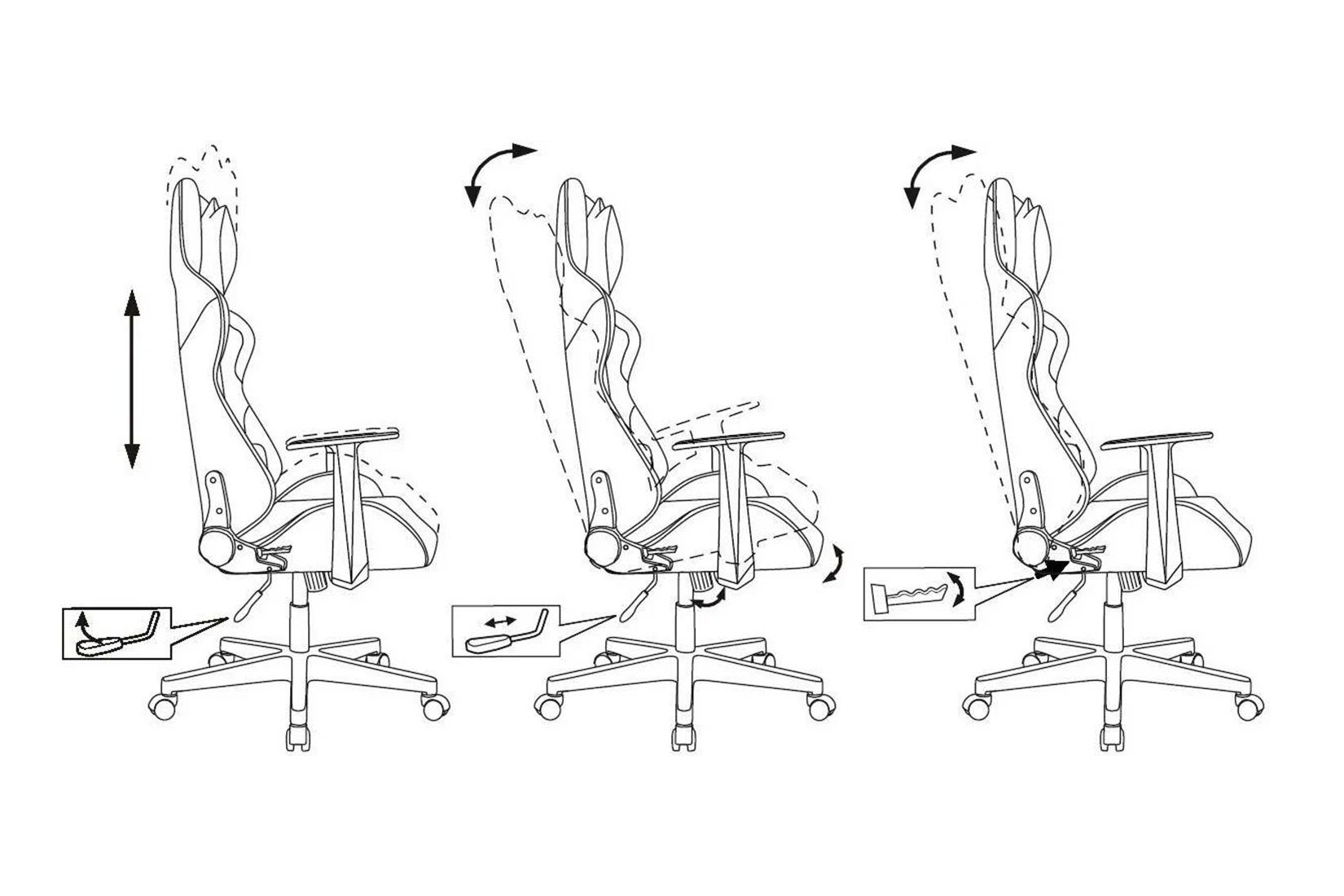 Бюрократ Zombie VIKING PENTA B Кресло игровое c подголовником Экокожа Чёрный