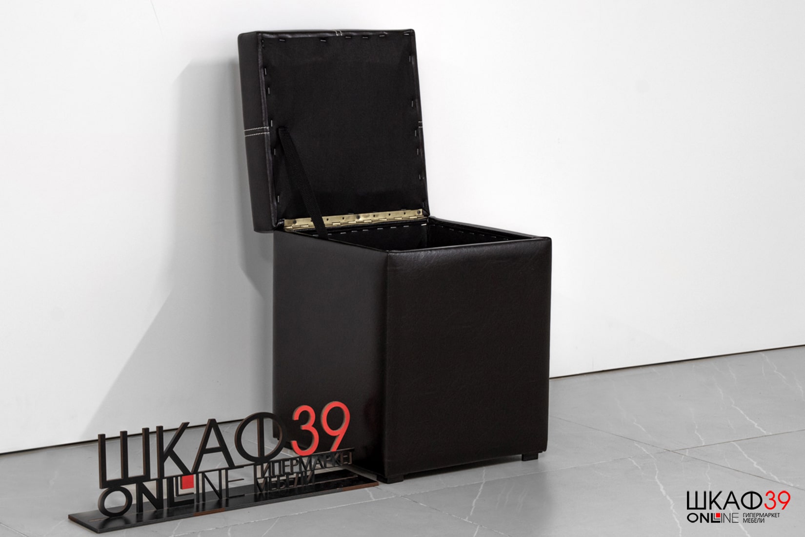 Остин Пуф (Кожзам Коричневый)