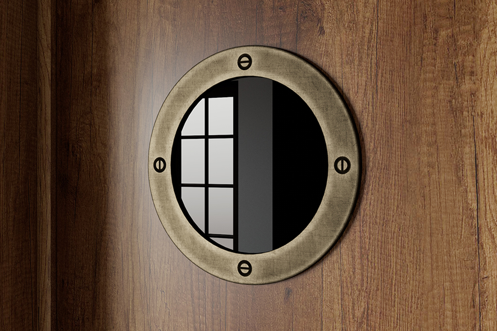 Навигатор Шкаф комбинированный для одежды с иллюминатором Дуб каньон