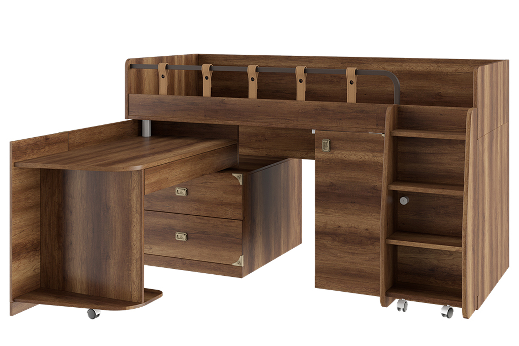 Навигатор Кровать комбинированная 80х200 Дуб каньон