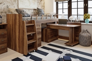 Навигатор Кровать комбинированная 80х200 Дуб каньон