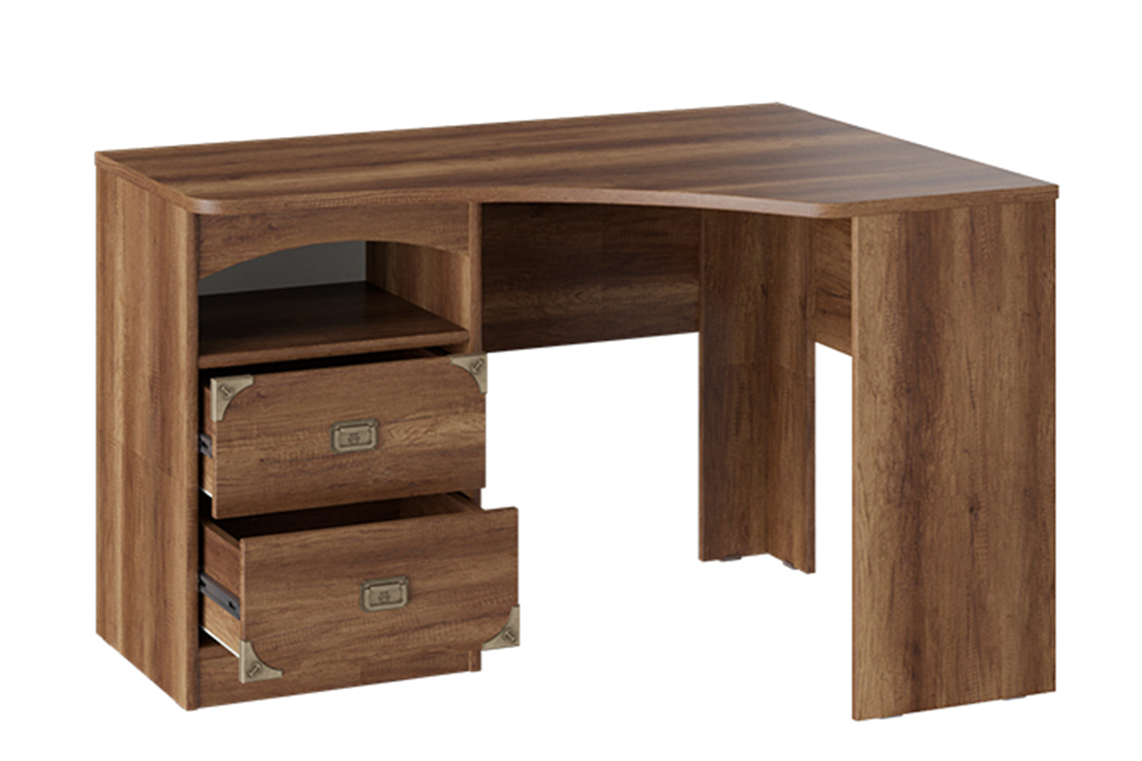Навигатор Стол угловой с 2-мя ящиками Дуб каньон