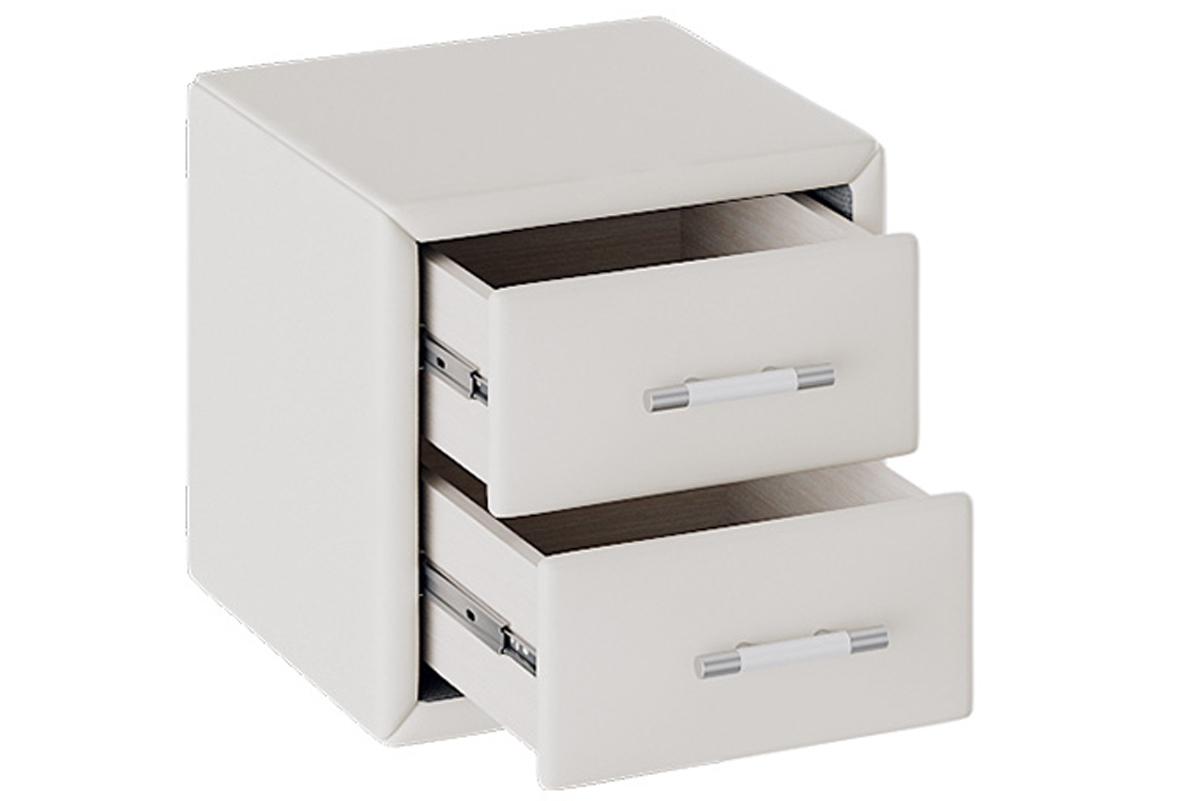 Тумба прикроватная с мягкой обивкой «Элис» тип 1 Светлый