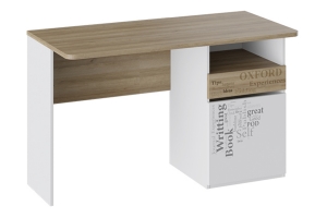 Оксфорд ТД-139.15.02 Стол с ящиками (Ривьера/Белый с рисунком)