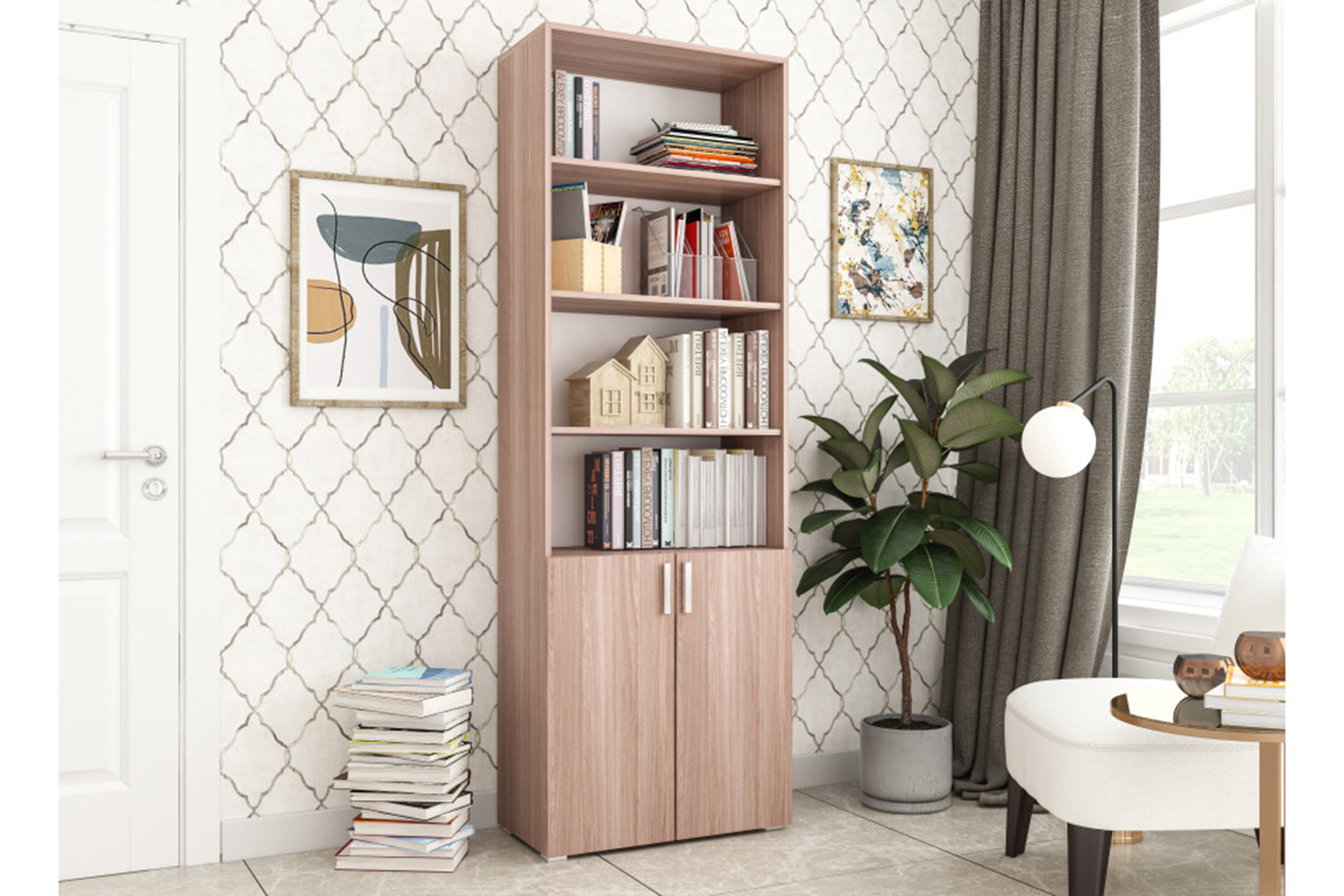 Нарус Шкаф книжный №3 Сонома