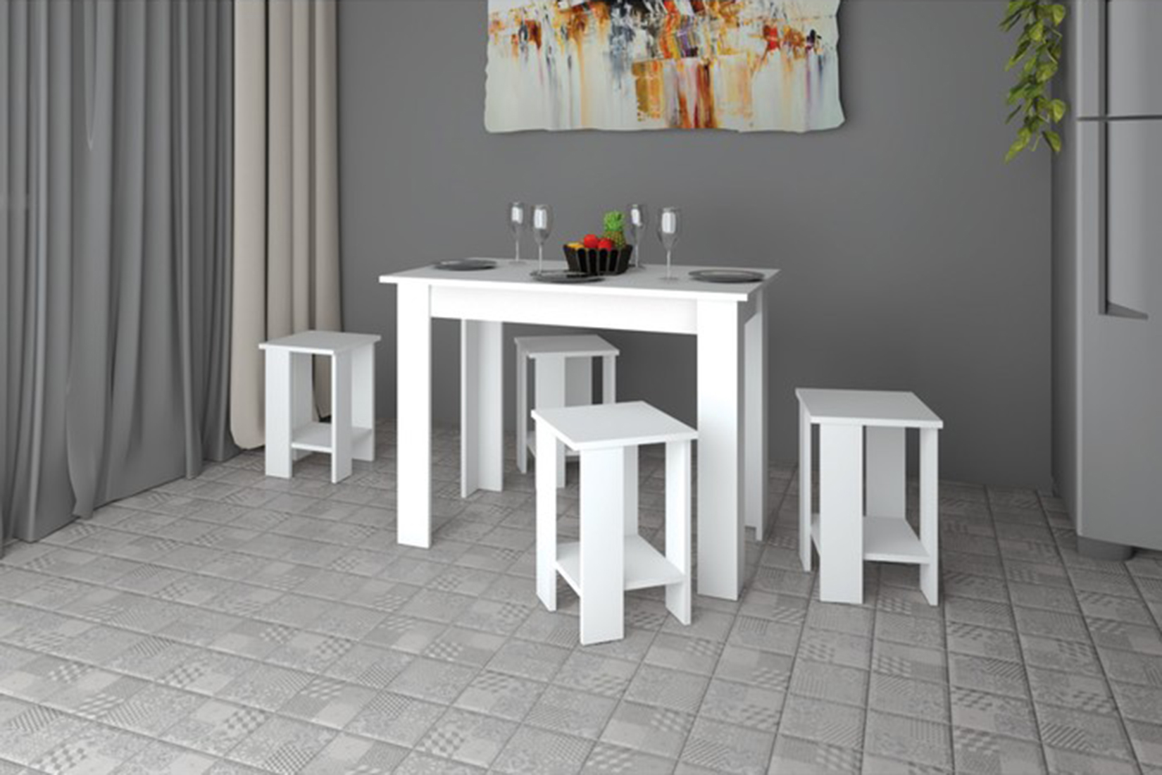 Нарус Табурет Белый