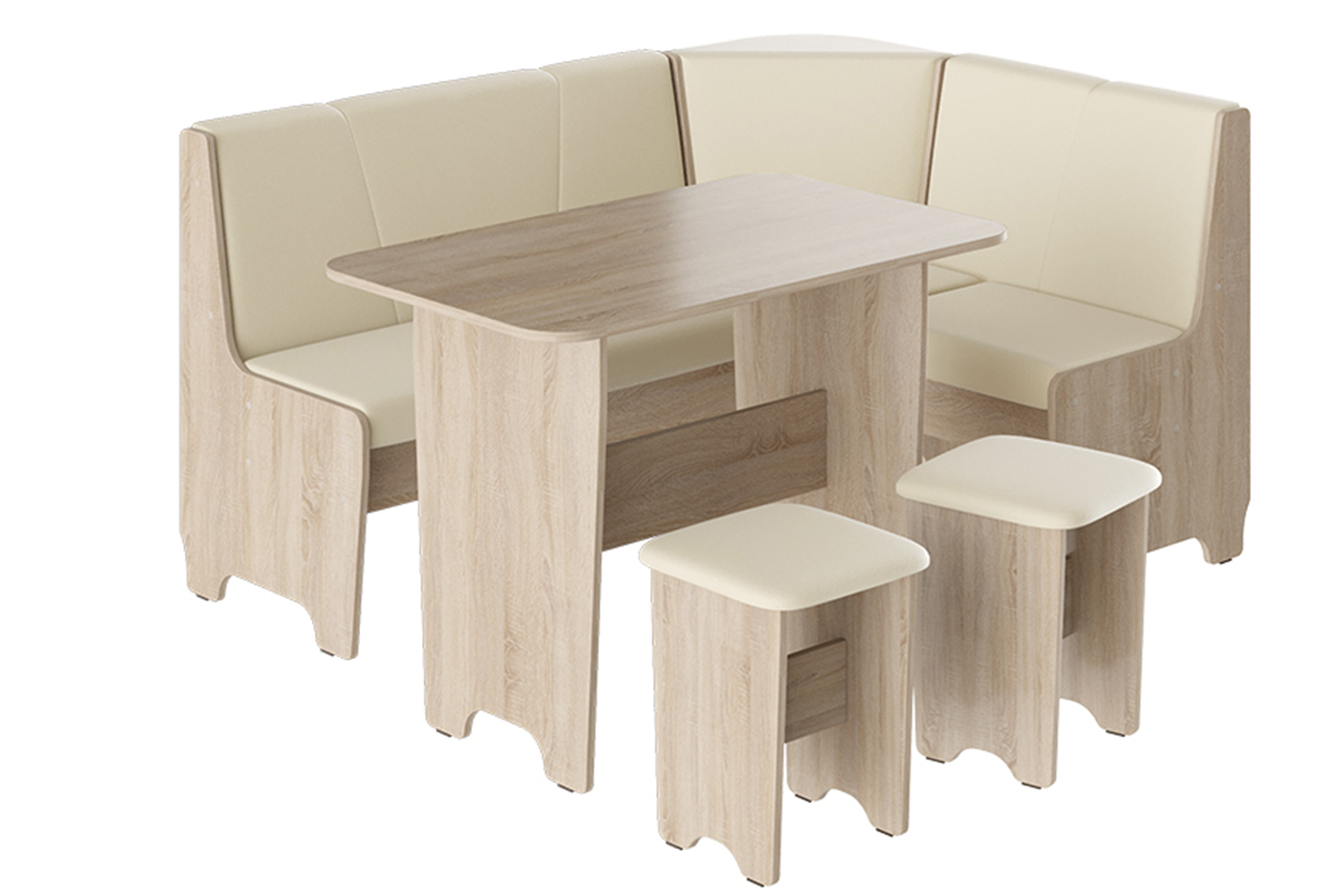 Техас Исп.1 Кухонный уголок (Дуб сонома/Бежевый)