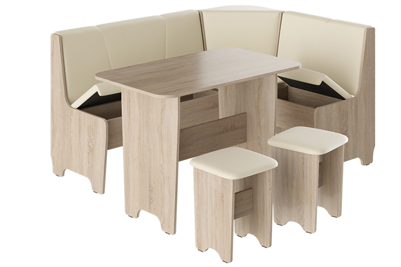 Техас Исп.1 Кухонный уголок (Дуб сонома/Бежевый)