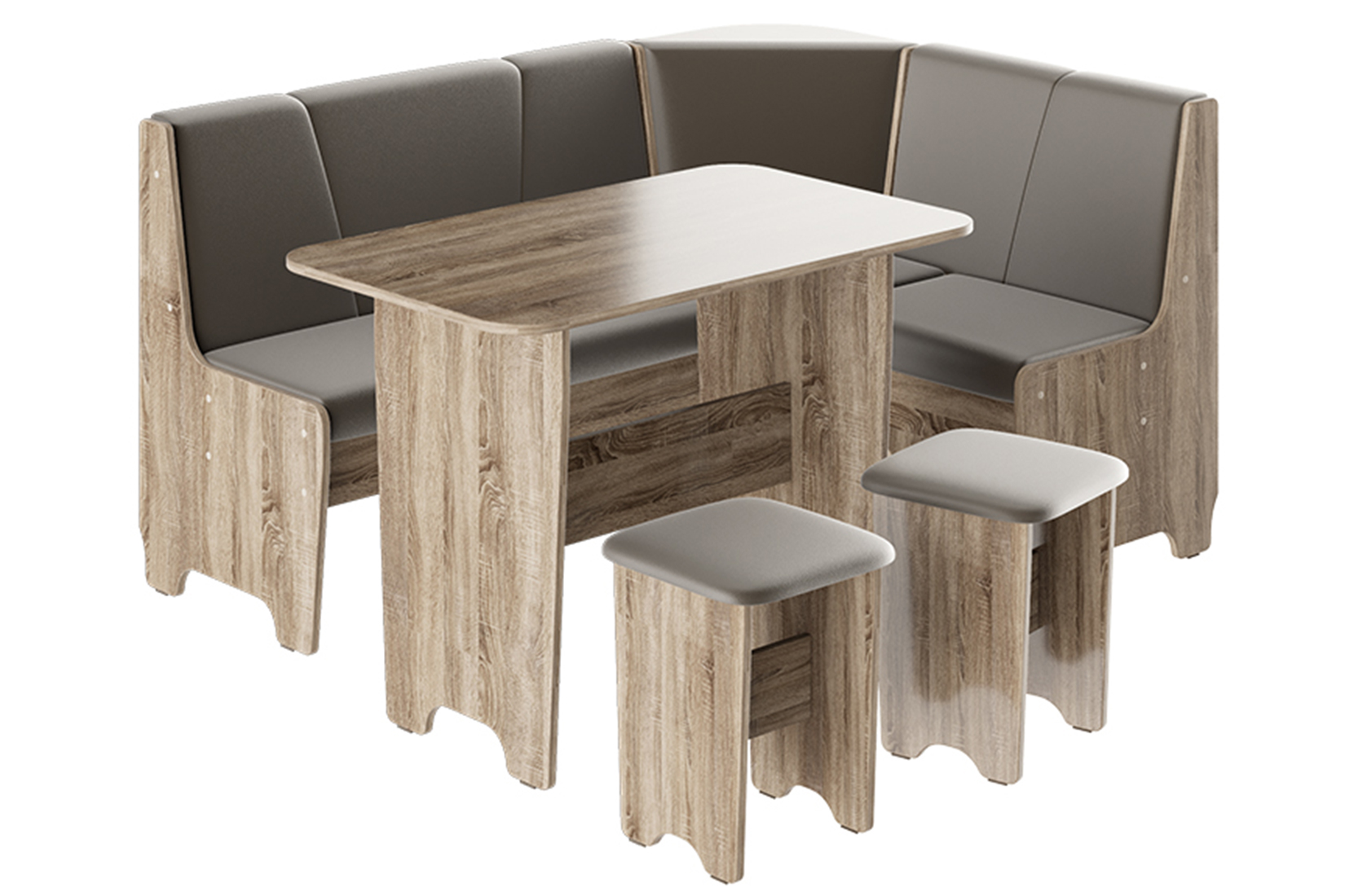 Техас Исп.1 Кухонный уголок Венге/Экокожа коричневая