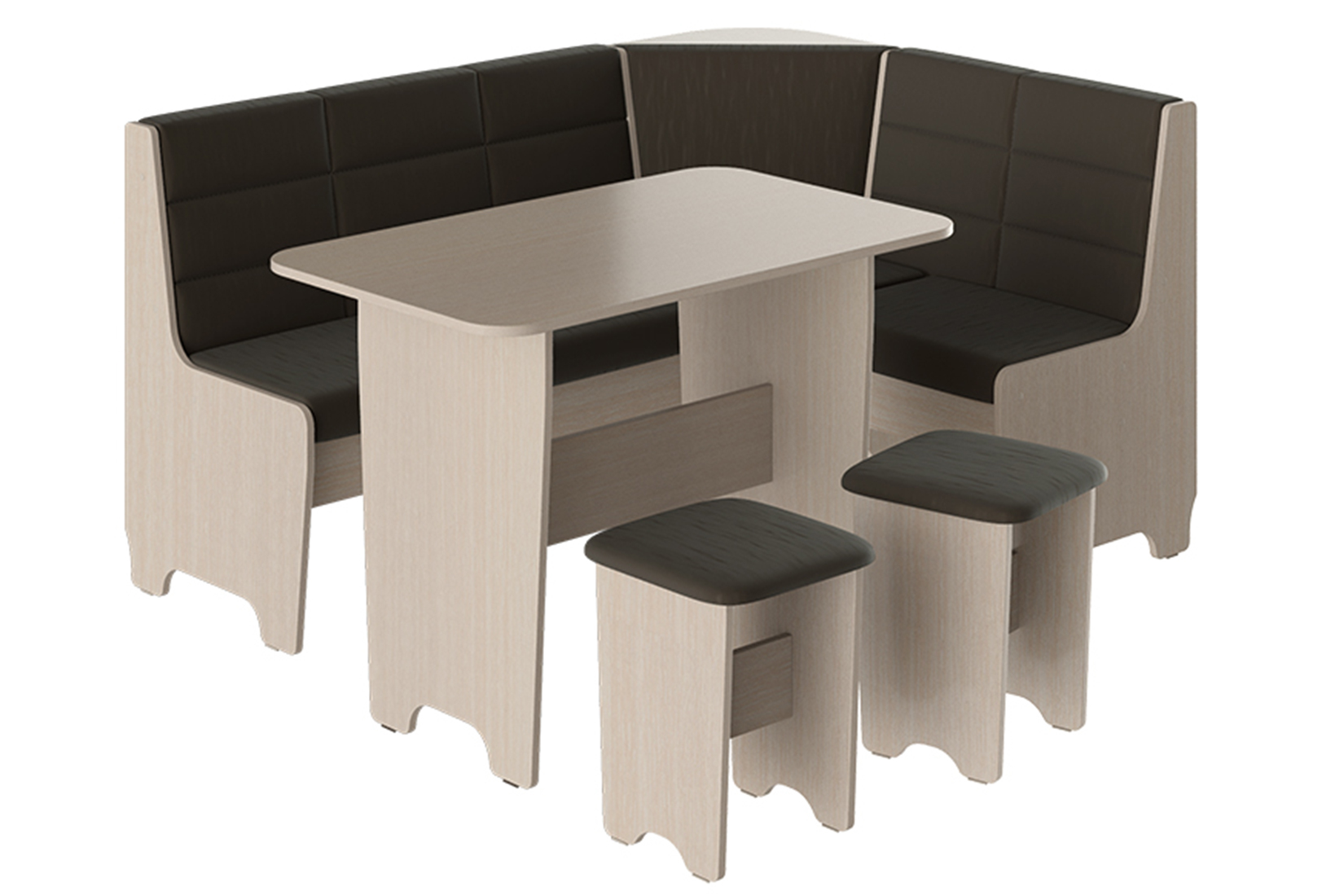 Техас Исп.2 Кухонный уголок Дуб белфорт/Кашемир коричневый