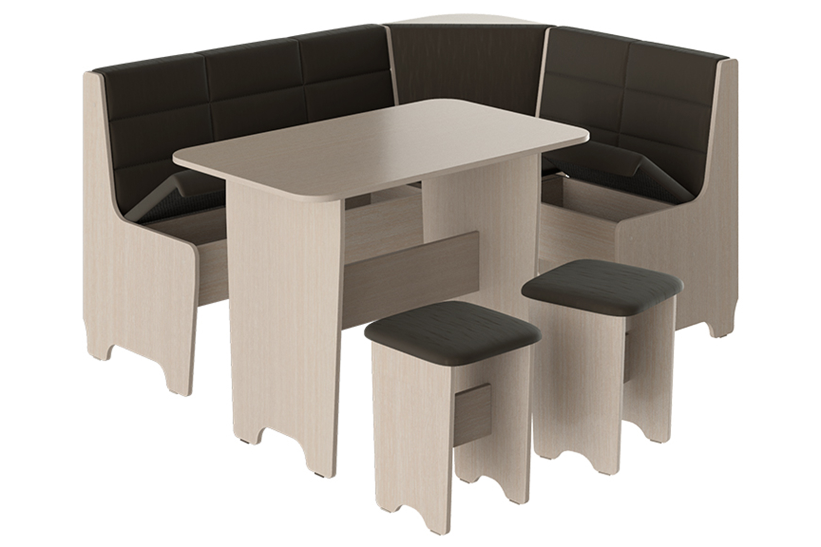 Техас Исп.2 Кухонный уголок Дуб белфорт/Кашемир коричневый