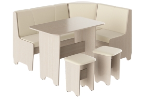 Техас Исп.1 Кухонный уголок (Lуб белфорт\Экокожа бежевая)