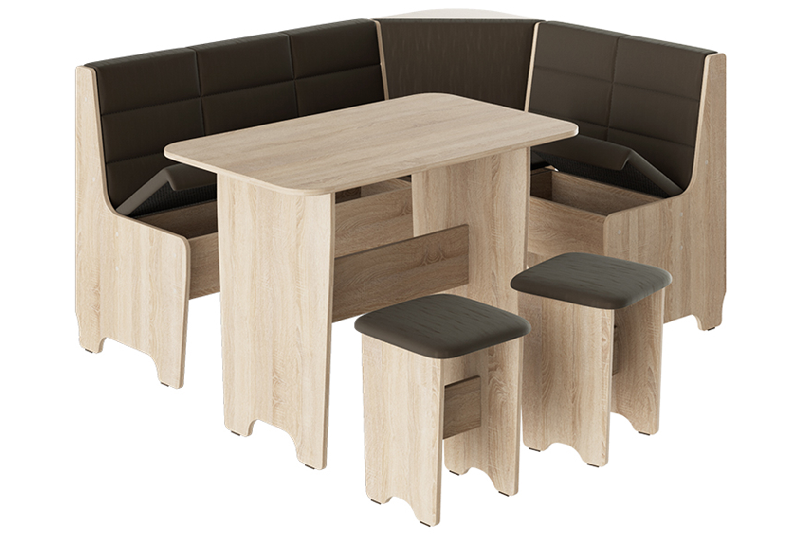 Техас Исп.2 Кухонный уголок Дуб сонома/Кашемир коричневый