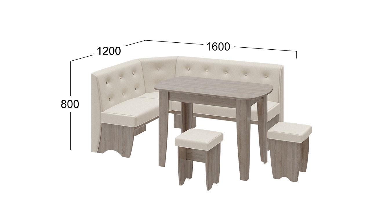 Барселона Кухонный уголок (Трюфель/Коричневый)