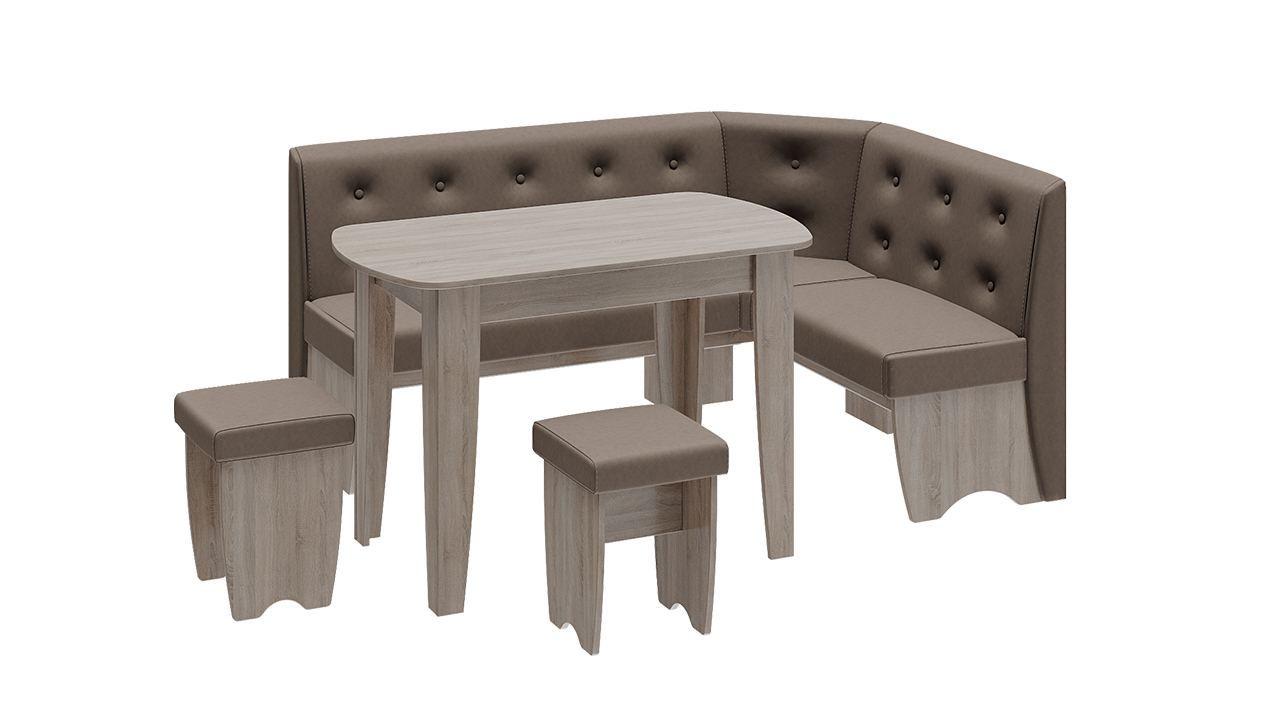 Барселона Кухонный уголок (Трюфель/Коричневый)