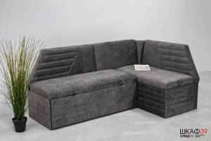 Лондон Уголок кухонный со спальным местом Дуб сонома трюфель/Велюр серый