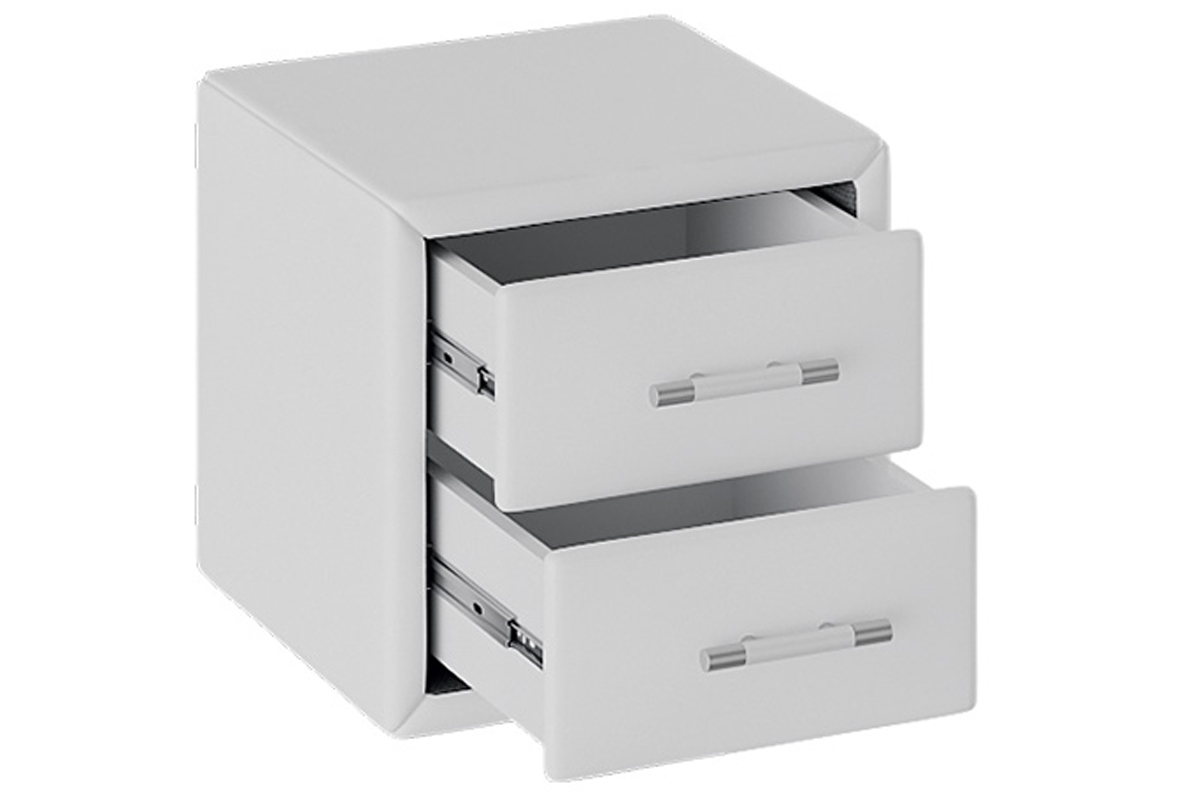 Тумба прикроватная с мягкой обивкой «Элис» тип 1 Белый