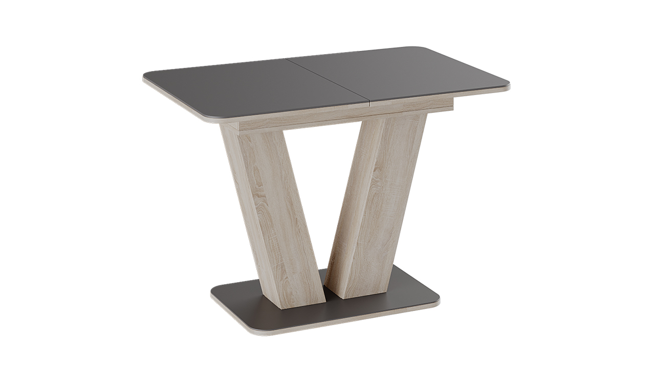 Чинзано Стол раздвижной Тип 1 (Дуб сонома/стекло серое)