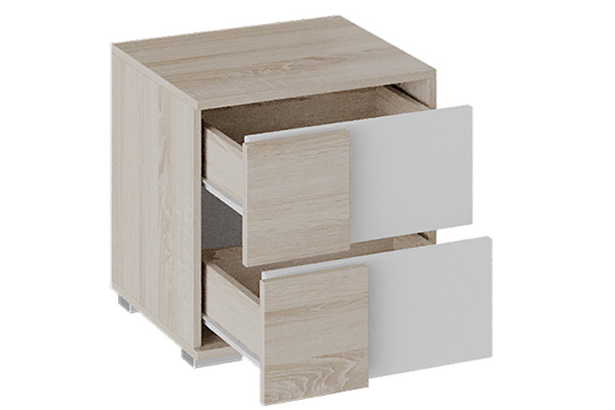 Валери Тумба прикроватная Дуб Сонома/Белый ясень