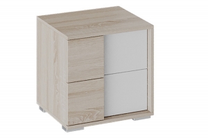 Валери Тумба прикроватная Дуб Сонома/Белый ясень