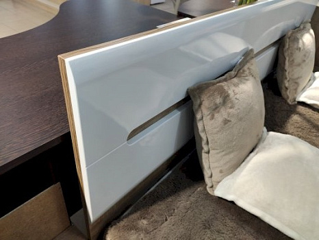 Кровать с реечным настилом Наоми КР-11 160х200, белый глянец