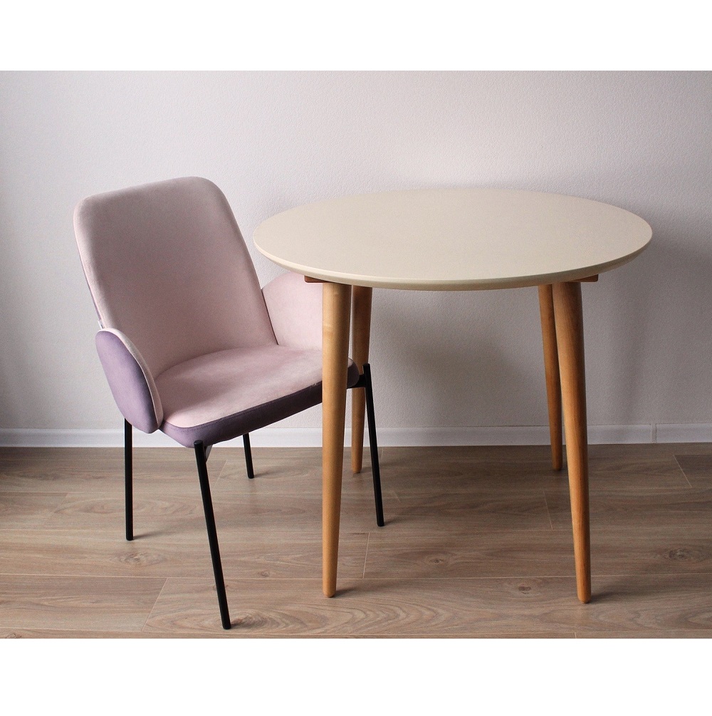 Ронда Мини 100 Стол обеденный круглый натуральный/слоновая кость