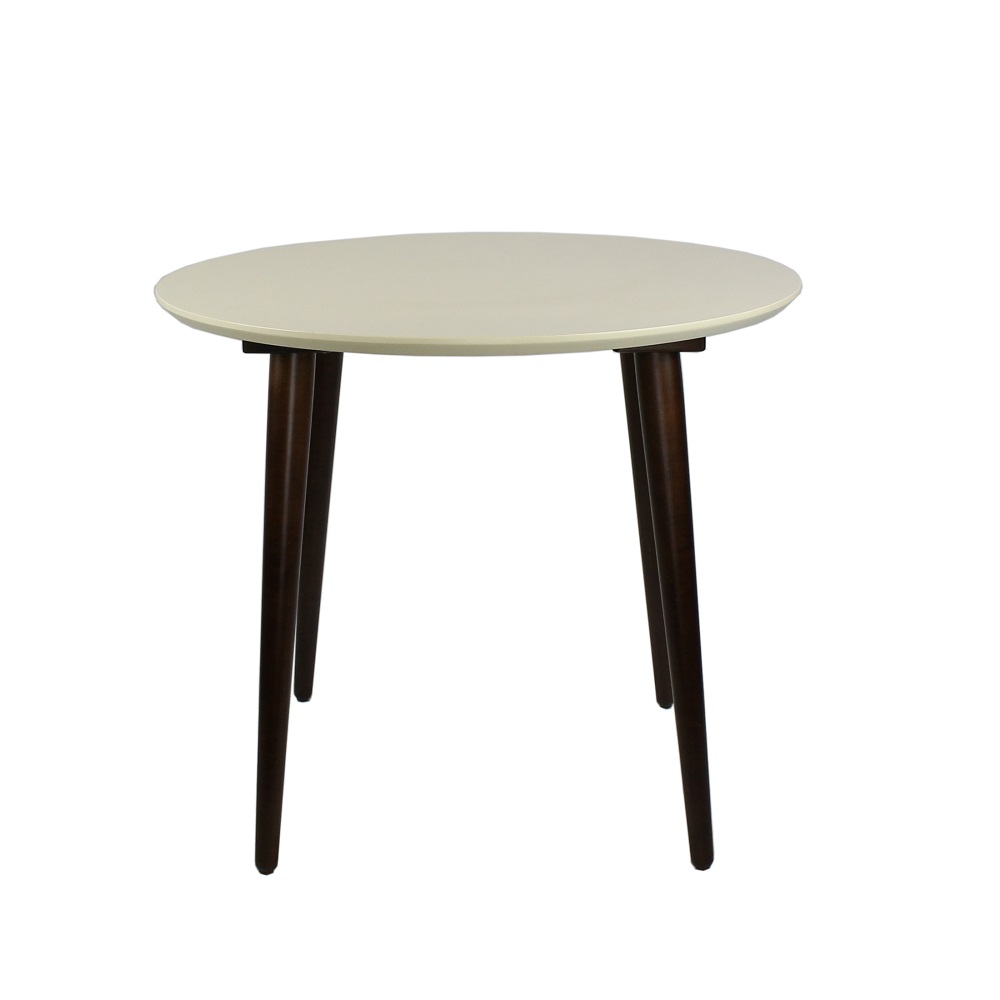 Ронда Мини 90 Стол обеденный круглый орех/слоновая кость