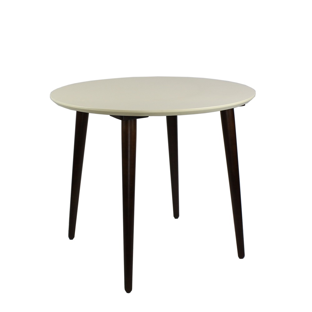 Ронда Мини 90 Стол обеденный круглый орех/слоновая кость