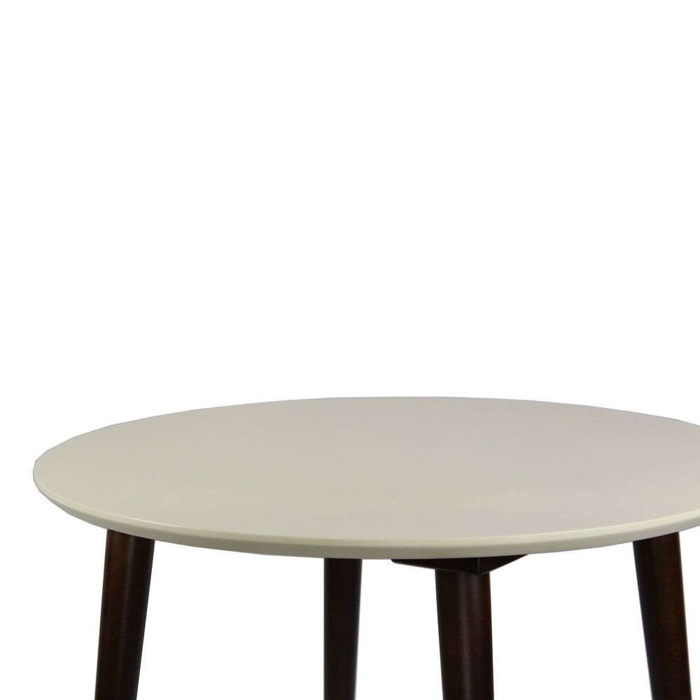 Ронда Мини 90 Стол обеденный круглый орех/слоновая кость
