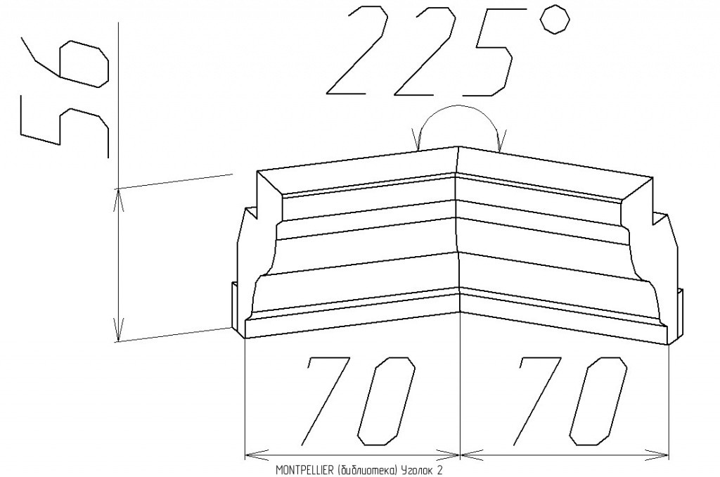 Уголок 2 MONTPELLIER, орех