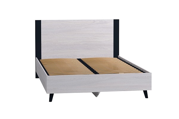 Кровать с ортопедическим основанием (металл) Tilda 140х200, ясень