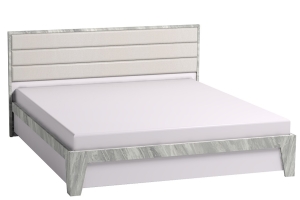 Айрис 306 Люкс Кровать 180 с ортопед. основанием (дерево) Белый/Статуарио