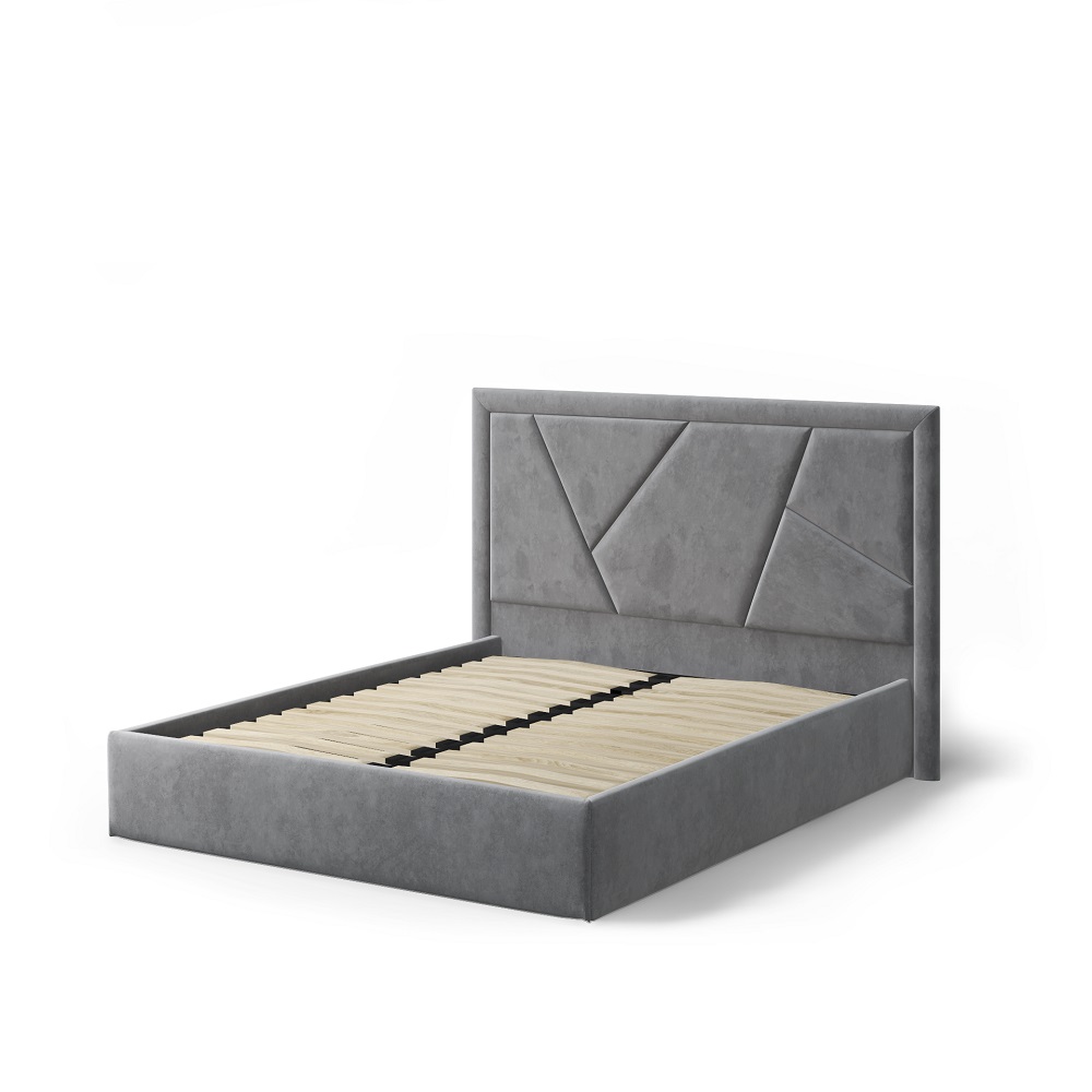 Индиго Кровать с ортопедическим основанием 140х200 Серый