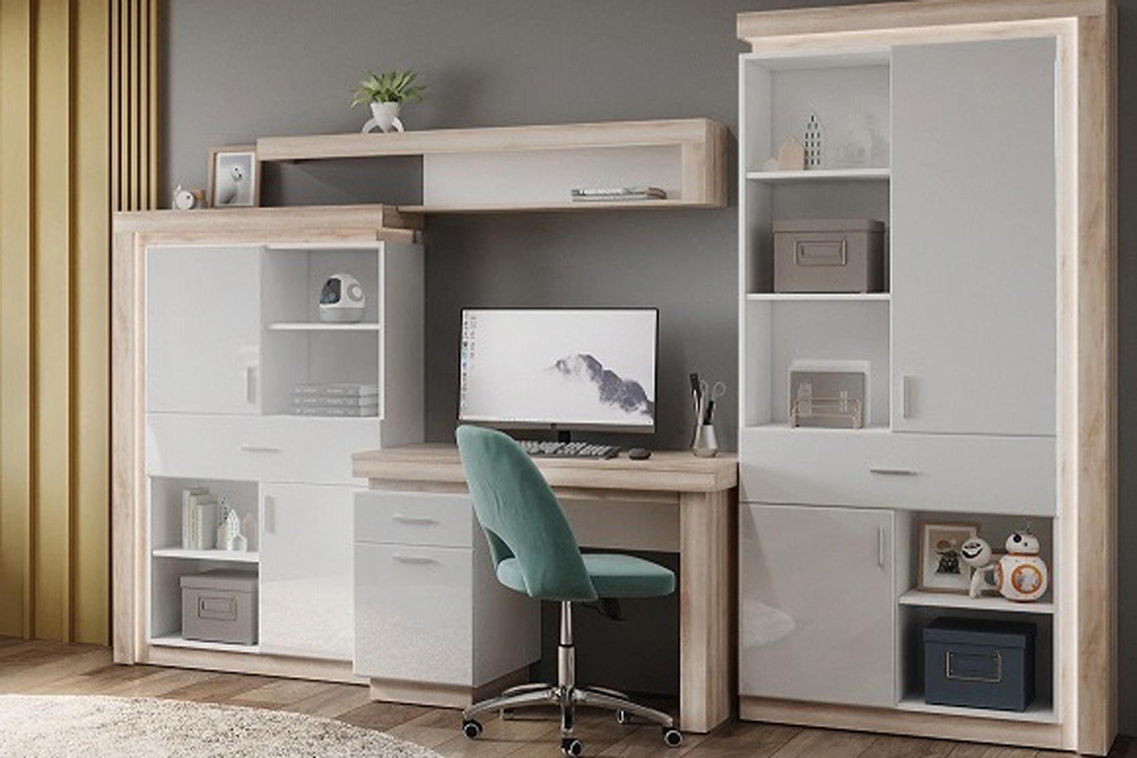 Шкаф комбинированный Люмен 23