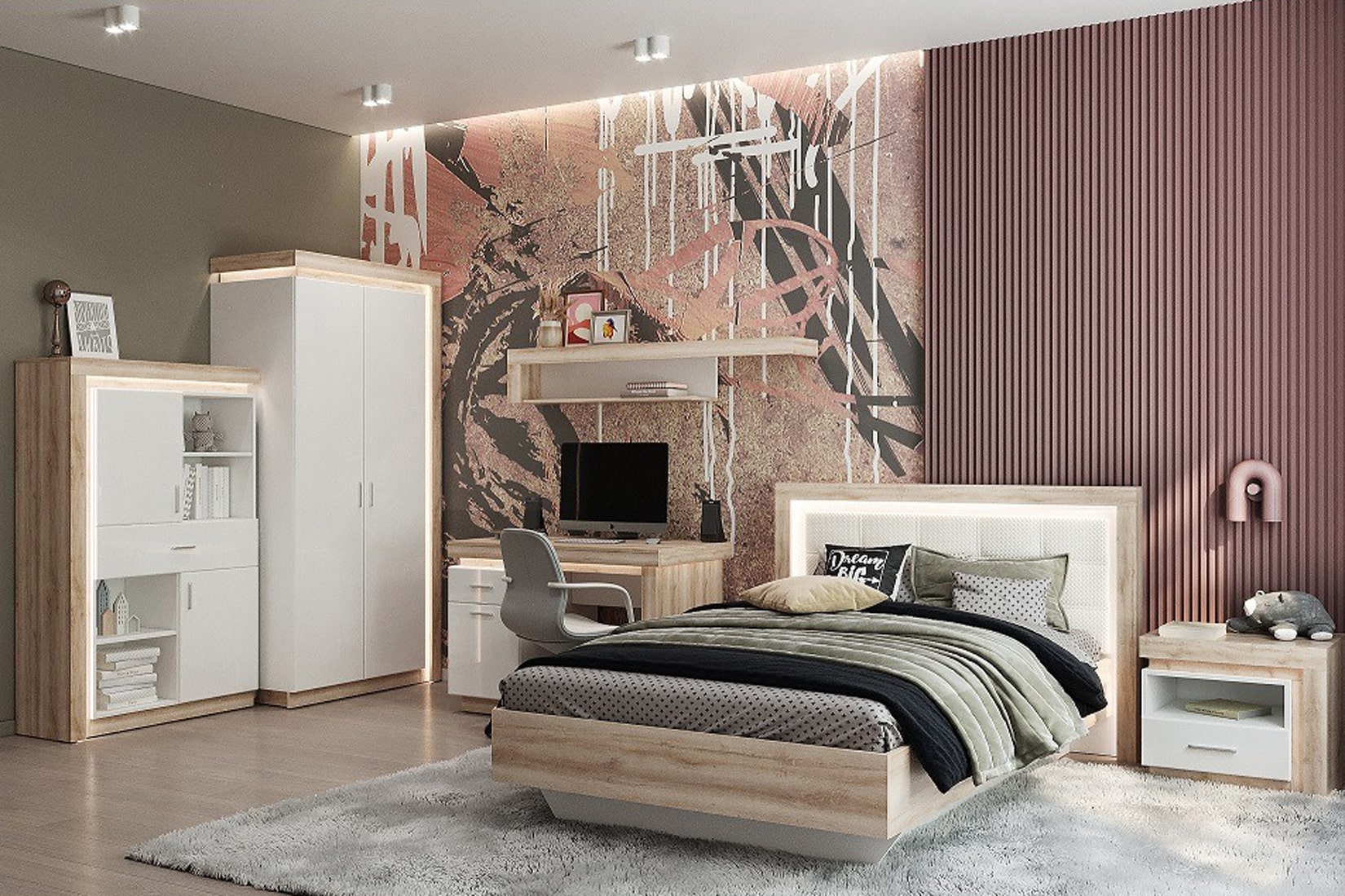 Кровать с подъемным механизмом Люмен 26 120х200