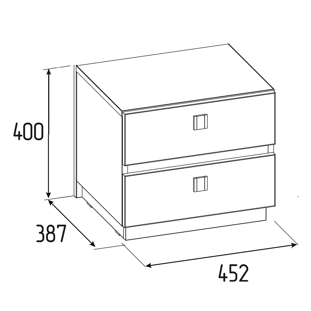 Тумба прикроватная Neo 411, дуб шавиниган