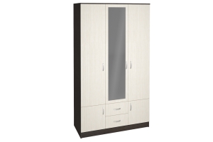 Шкаф трехстворчатый Ронда ШК-3, венге/дуб белфорд