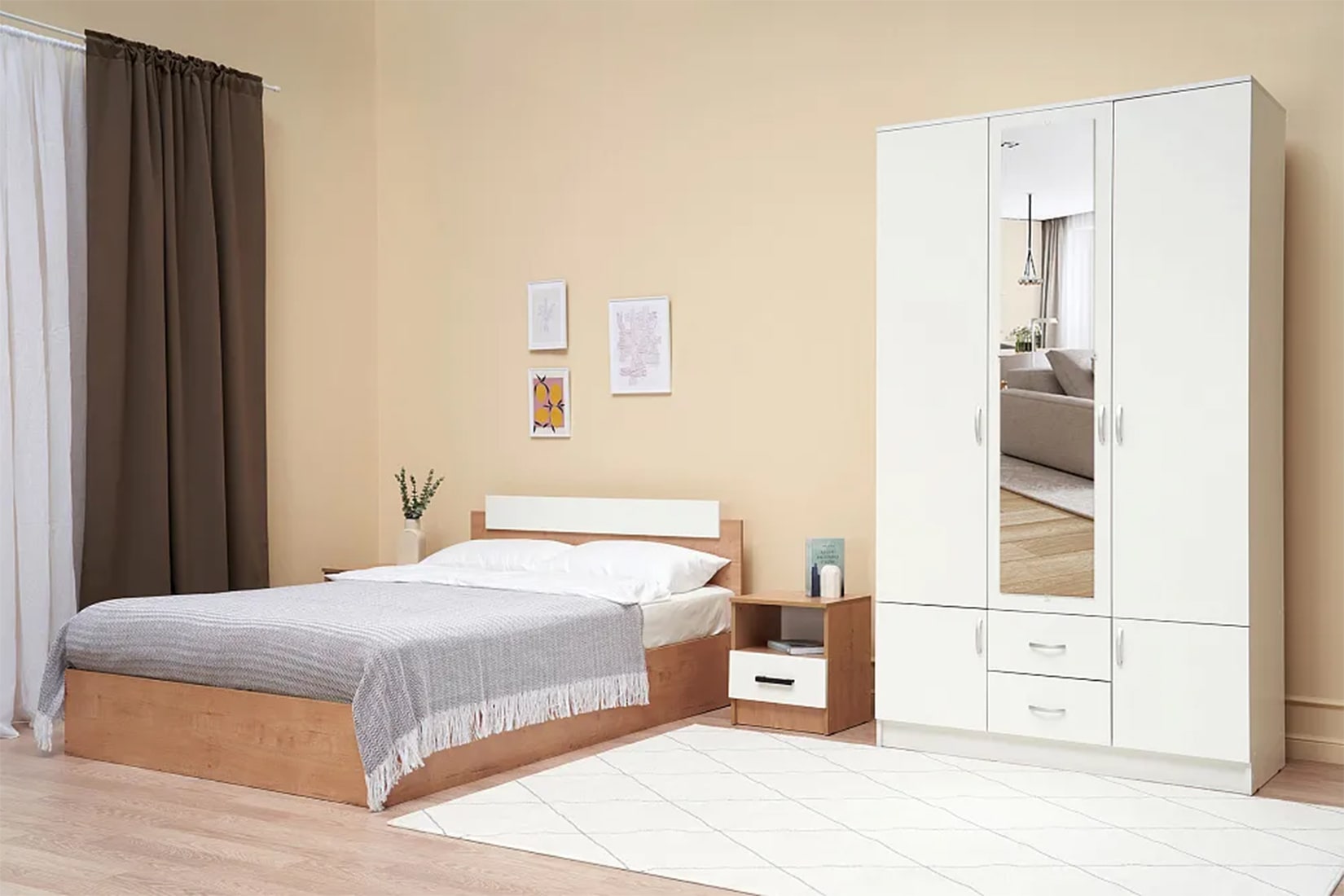 Ронда ШК-3 Шкаф 3-дв. Белый