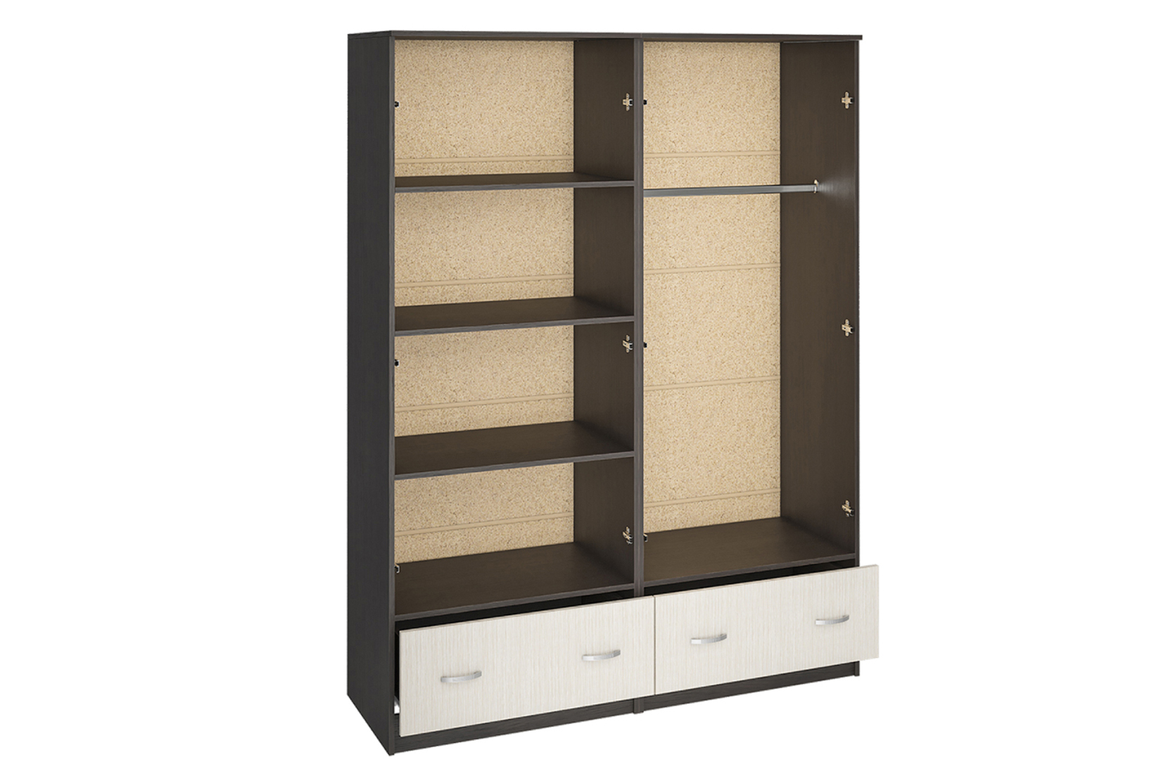 Шкаф для одежды и белья Ронда ШК-4, венге/дуб белфорд