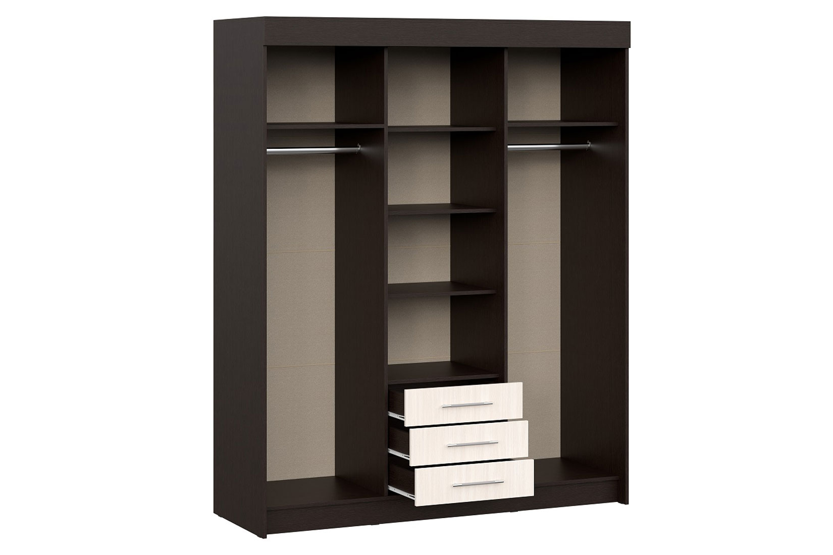 Шкаф-купе Фортуна, венге/дуб белфорд